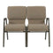 Chivari Tan Fabric Two Seat Waiting Room Chair/Loveseat on Gold Vein Frame CH20TGV-LR-KIT