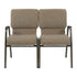 Chivari Tan Fabric Two Seat Waiting Room Chair/Loveseat on Gold Vein Frame CH20TGV-LR-KIT