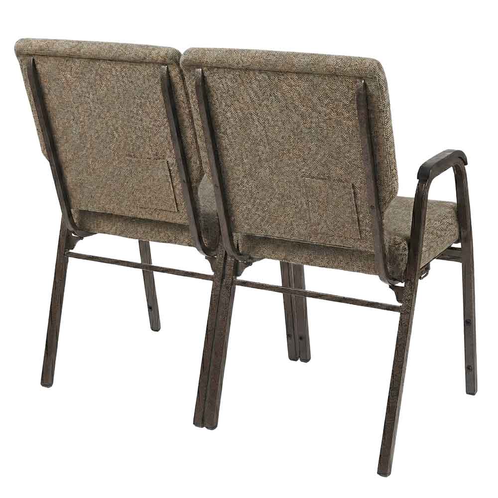 Chivari Tan Fabric Two Seat Waiting Room Chair/Loveseat on Gold Vein Frame CH20TGV-LR-KIT