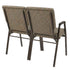 Chivari Tan Fabric Two Seat Waiting Room Chair/Loveseat on Gold Vein Frame CH20TGV-LR-KIT
