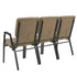 Chivari Tan Fabric Three Seat Waiting Room Chair/Loveseat on Gold Vein Frame CH20TGV-LR3-KIT