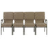 Chivari Tan Fabric Four Seat Waiting Room Chair/Loveseat on Gold Vein Frame CH20TGV-LR4-KIT