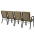 Chivari Tan Fabric Four Seat Waiting Room Chair/Loveseat on Gold Vein Frame CH20TGV-LR4-KIT