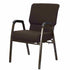 Chivari Walnut Church Chair with White Dot Fabric w/ Dual Arms with Cut Away Back 20.5" on Gold Vein Frame CH20WDGV-D-ZF-T