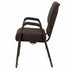 Chivari Walnut Church Chair with White Dot Fabric w/ Dual Arms with Cut Away Back 20.5" on Gold Vein Frame CH20WDGV-D-ZF-T