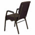 Chivari Walnut Church Chair with White Dot Fabric w/ Dual Arms with Cut Away Back 20.5" on Gold Vein Frame CH20WDGV-D-ZF-T