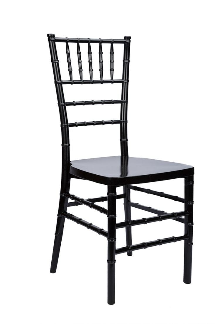 Chivari Black ToughResin Chiavari Chair - 4 Pack - Some Assembly Required CCRB-U-ZG-T-4