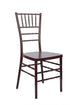 Chivari 100 Person Luxury Event Package:  Includes 100 Fruitwood Resin Steel Skeleton™ Chiavari Chairs Plus 10 Round 72" Heavy Duty Banquet Folding Tables Plus a Banquet Table Cart PACK100CCRFSTEEL1072RD-T