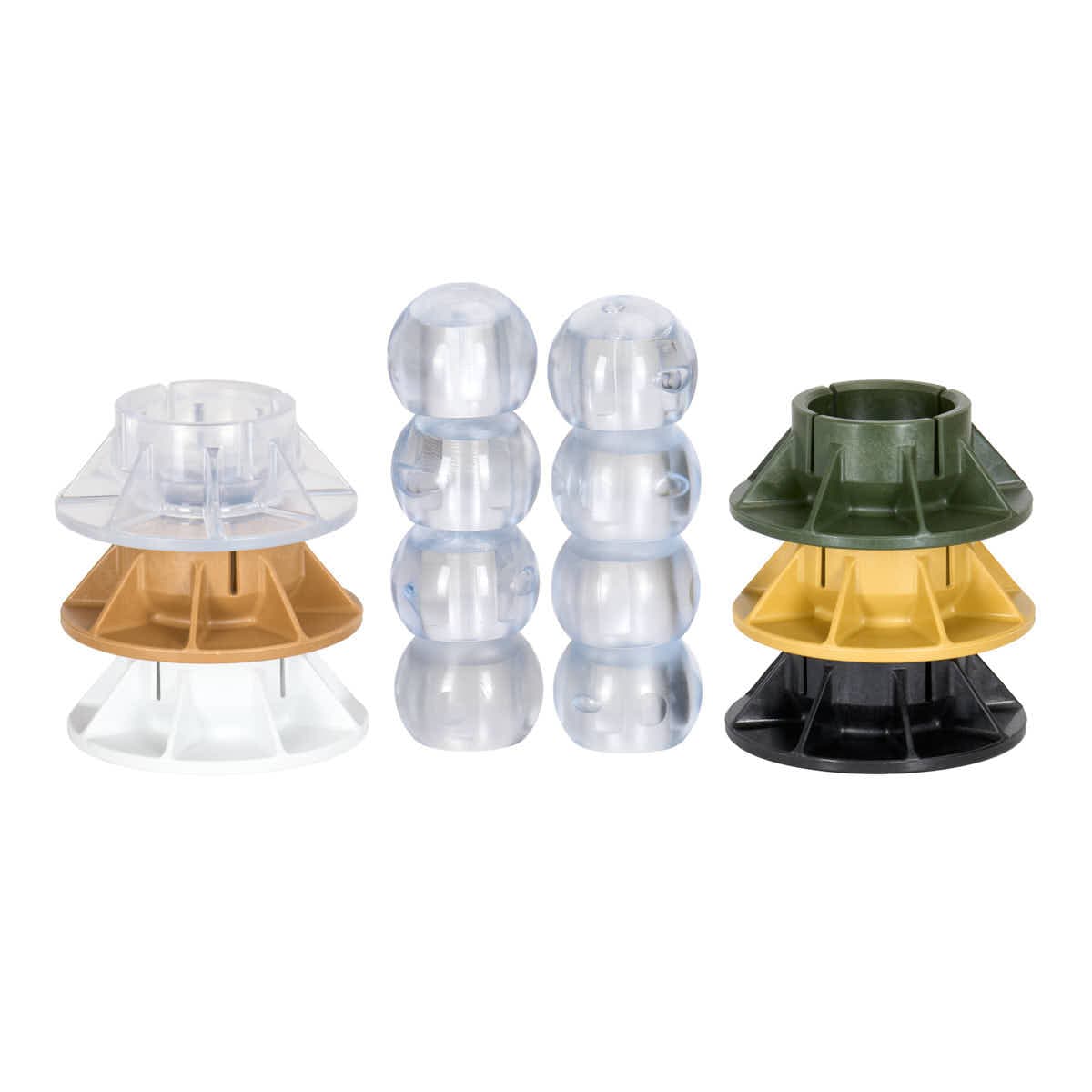 ChairMates ChairMates Sample Box with Clear Ball Inserts and 4" Chair Shoes for Grass and Sand Events CM-SMPL-KT