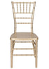 Chivari Champagne Gold WoodGrain™ Steel Skeleton™ Chiavari Chair CCRCHGB-STEEL-AX-T