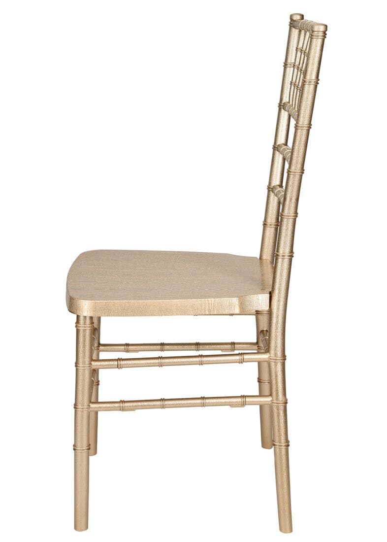 Chivari Champagne Gold WoodGrain™ Steel Skeleton™ Chiavari Chair CCRCHGB-STEEL-AX-T