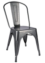 Hammered Gray Tolix Style Metal Chair
