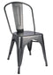 Chivari Hammered Gray Tolix Style Metal Chair CTMCH-AX-T