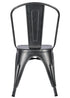 Chivari Hammered Gray Tolix Style Metal Chair CTMCH-AX-T