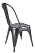 Chivari Hammered Gray Tolix Style Metal Chair CTMCH-AX-T