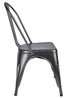 Chivari Hammered Gray Tolix Style Metal Chair CTMCH-AX-T