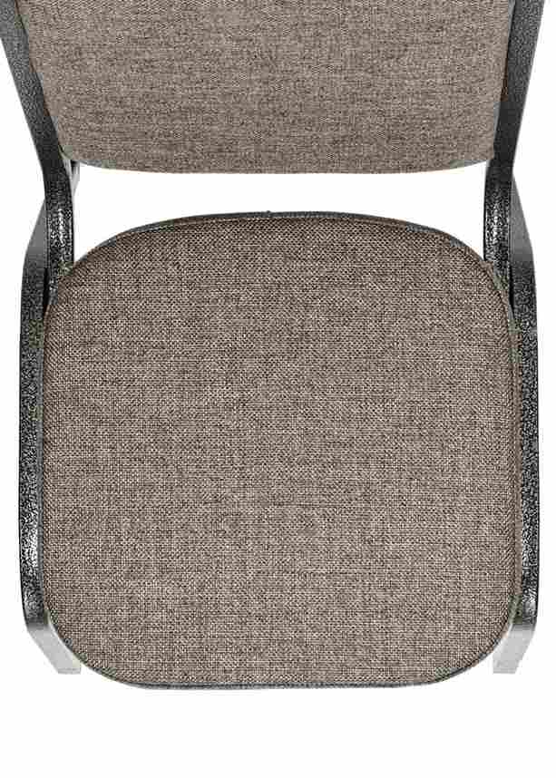 Chivari Charcoal Gray Fabric on Silver Vein Frame Square Back Banquet Chair CQSFG-ZF-T