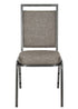 Chivari Charcoal Gray Fabric on Silver Vein Frame Square Back Banquet Chair CQSFG-ZF-T