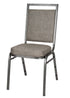 Chivari Charcoal Gray Fabric on Silver Vein Frame Square Back Banquet Chair CQSFG-ZF-T