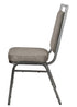 Chivari Charcoal Gray Fabric on Silver Vein Frame Square Back Banquet Chair CQSFG-ZF-T