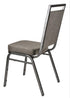 Chivari Charcoal Gray Fabric on Silver Vein Frame Square Back Banquet Chair CQSFG-ZF-T