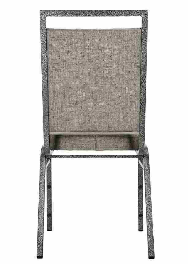 Chivari Charcoal Gray Fabric on Silver Vein Frame Square Back Banquet Chair CQSFG-ZF-T