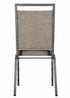 Chivari Charcoal Gray Fabric on Silver Vein Frame Square Back Banquet Chair CQSFG-ZF-T