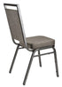 Chivari Charcoal Gray Fabric on Silver Vein Frame Square Back Banquet Chair CQSFG-ZF-T