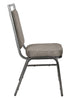 Chivari Charcoal Gray Fabric on Silver Vein Frame Square Back Banquet Chair CQSFG-ZF-T