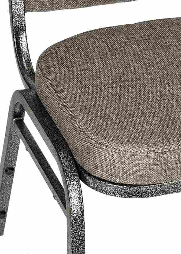 Chivari Charcoal Gray Fabric on Silver Vein Frame Square Back Banquet Chair CQSFG-ZF-T
