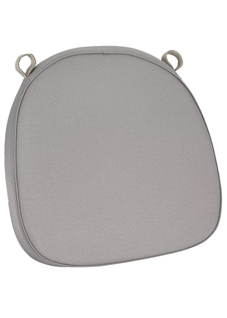 Chivari Charcoal Grey Fabric 2” Thick Cross Back Cushion CUSHXSTRAP-GRY-AX-T