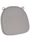 Chivari Charcoal Grey Fabric 2” Thick Cross Back Cushion CUSHXSTRAP-GRY-AX-T