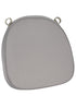 Chivari Charcoal Grey Fabric 2” Thick Cross Back Cushion CUSHXSTRAP-GRY-AX-T