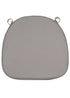Chivari Charcoal Grey Fabric 2” Thick Cross Back Cushion CUSHXSTRAP-GRY-AX-T