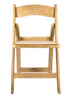Chivari Natural Resin WoodGrain™ Folding Chair with Tan Cushion CFRNB-I-AX-T