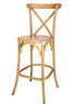 Chivari Chestnut Wood Cross Back Barstool BXWC-ZG-T