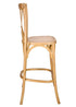 Chivari Chestnut Wood Cross Back Barstool BXWC-ZG-T