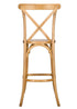 Chivari Chestnut Wood Cross Back Barstool BXWC-ZG-T