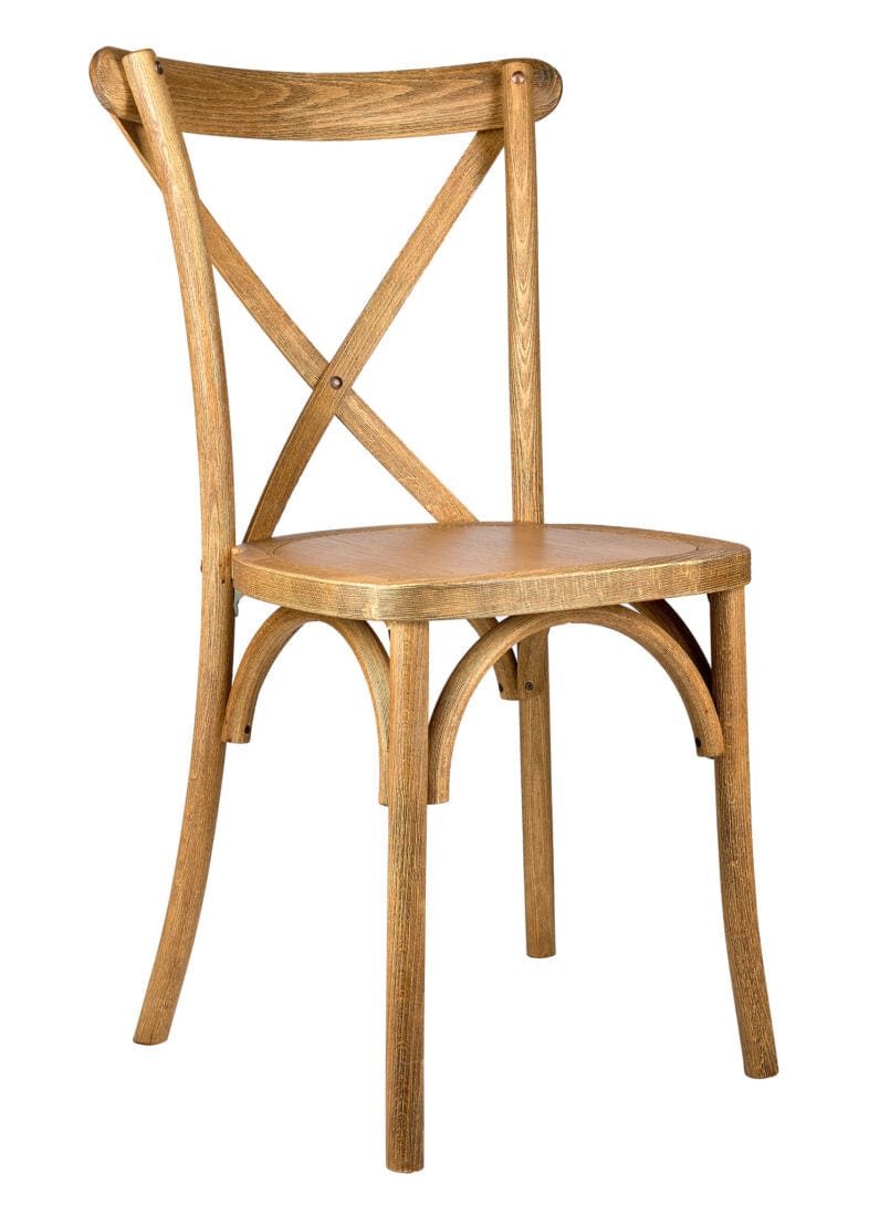 Chivari Chestnut Finish ToughWood™ Cross Back Chair CXWC-AX-T