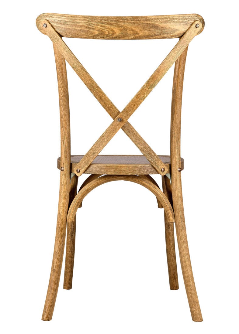 Chivari Chestnut Finish ToughWood™ Cross Back Chair CXWC-AX-T