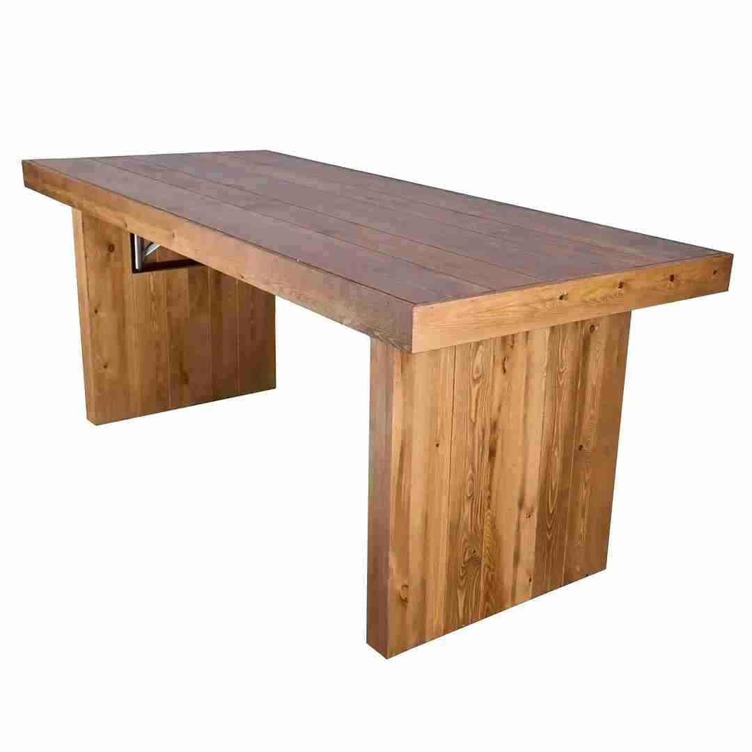Chivari 72" x 30" Chestnut Finish Farm Table Conversion Kit for Banquet Tables TFARMCKT7230-CHT-AX-T