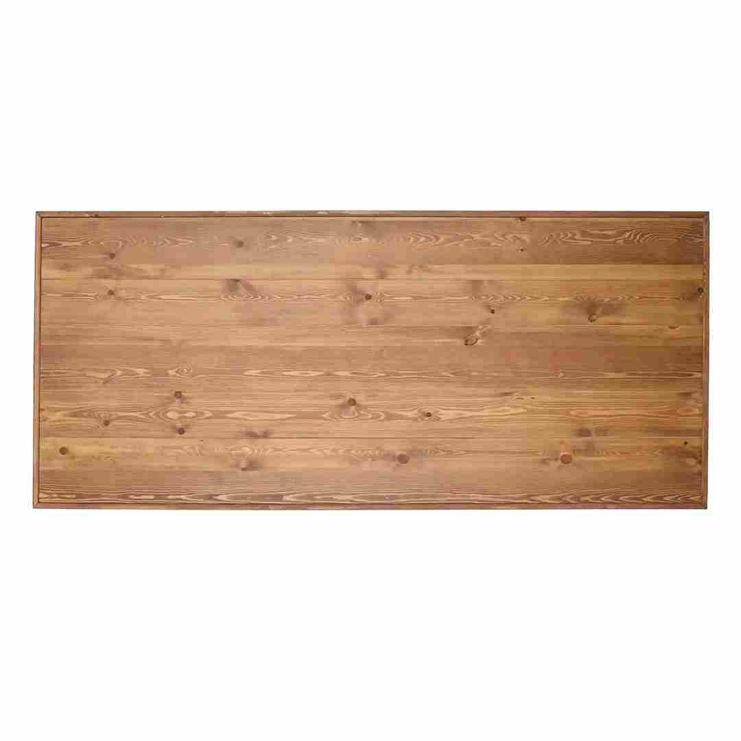 Chivari 72" x 30" Chestnut Finish Farm Table Conversion Kit for Banquet Tables TFARMCKT7230-CHT-AX-T