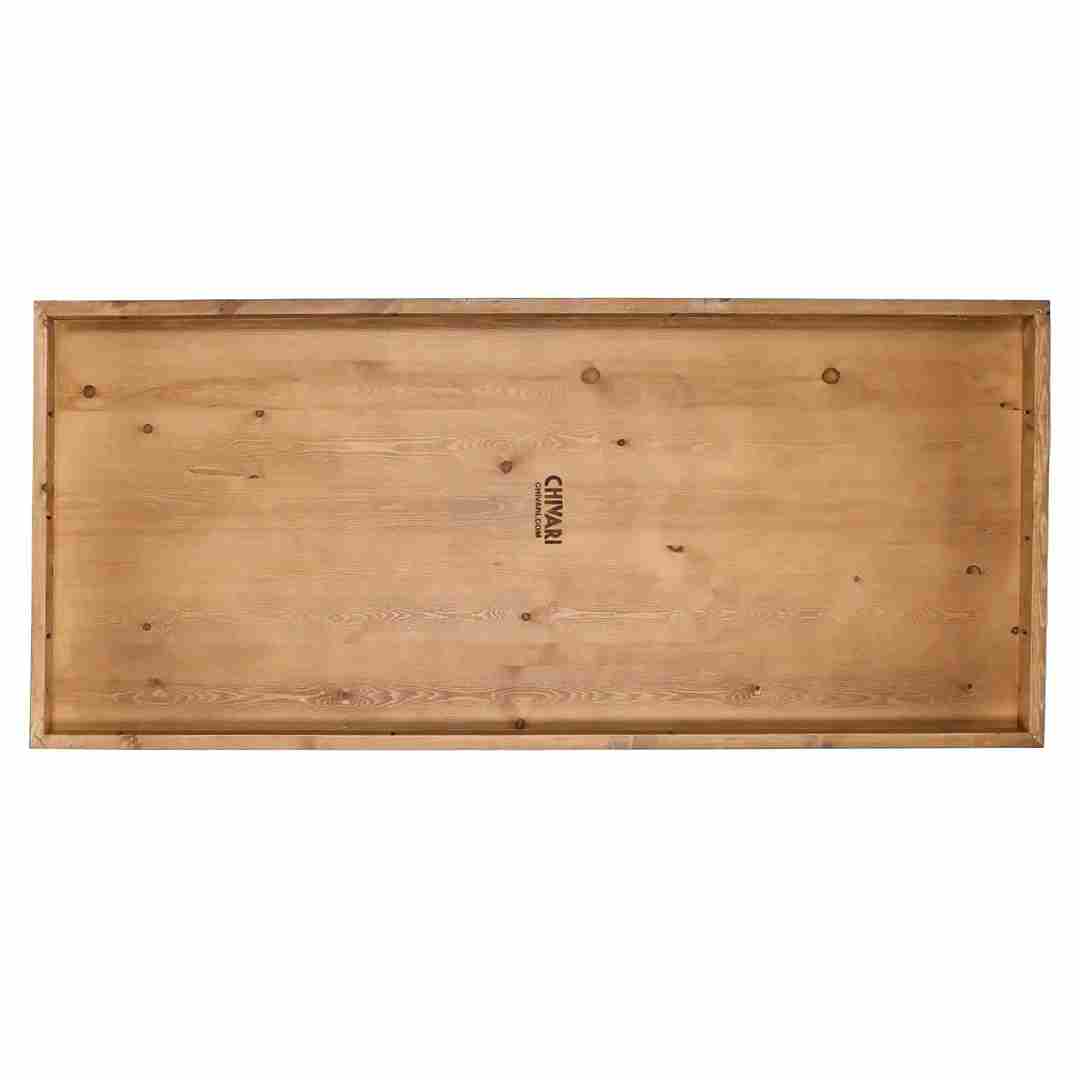 Chivari 72" x 30" Chestnut Finish Farm Table Conversion Kit for Banquet Tables TFARMCKT7230-CHT-AX-T