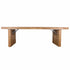 Chivari 96" x 30" Chestnut Finish Farm Table Conversion Kit for Banquet Tables TFARMCKT9630-CHT-AX-T