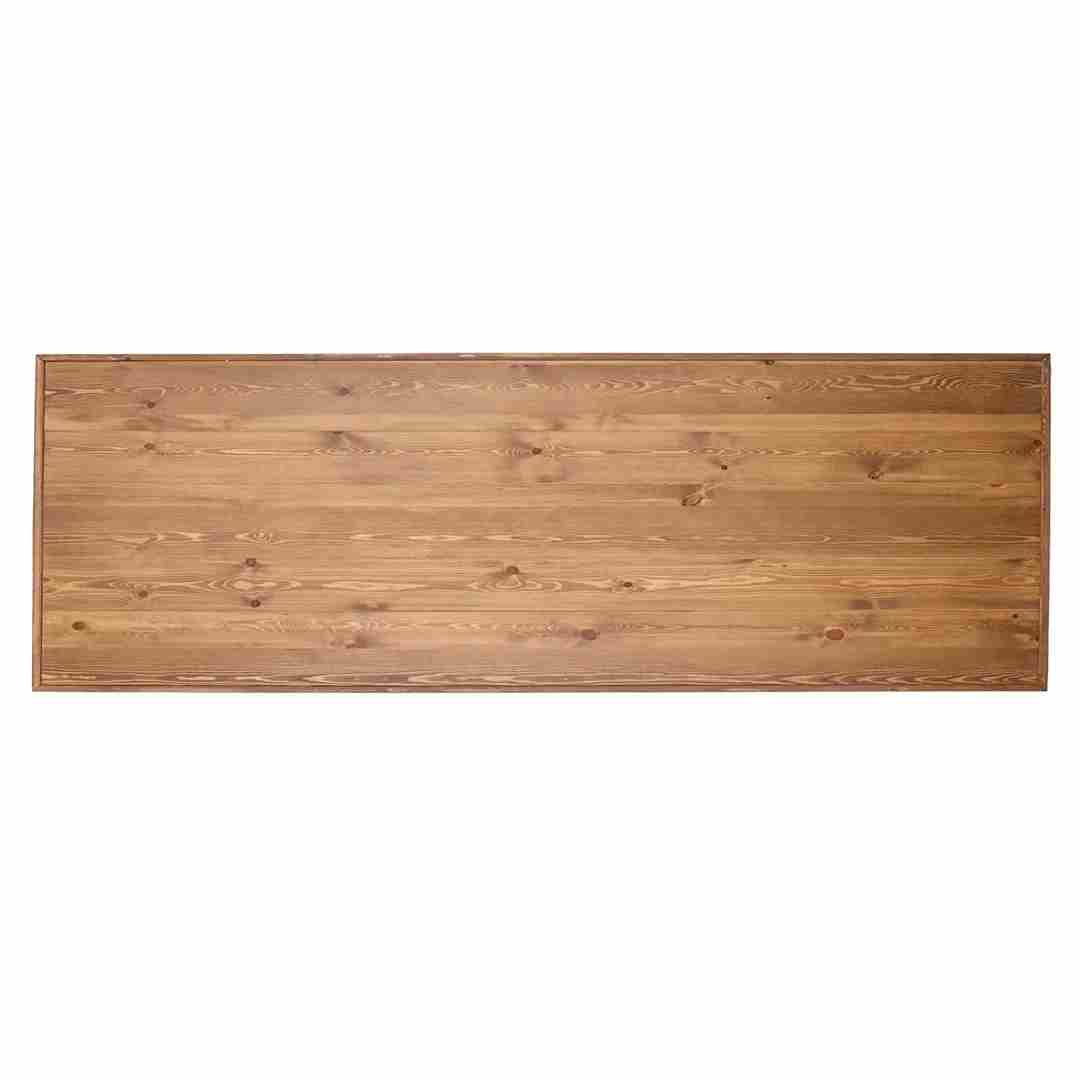 Chivari 96" x 30" Chestnut Finish Farm Table Conversion Kit for Banquet Tables TFARMCKT9630-CHT-AX-T