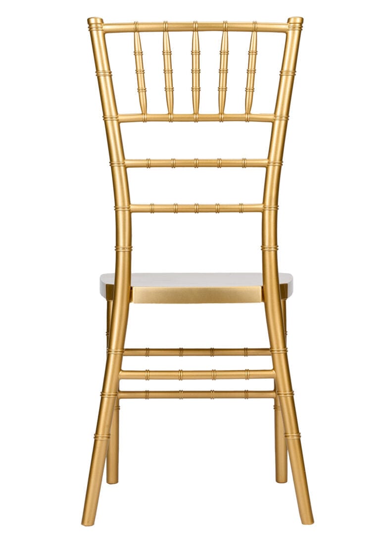 Chivari Bullion Gold Resin Steel Skeleton™ Chiavari Chair- 4 Pack - Some Assembly Required CCRGB-U4-STEEL-AX-T-4