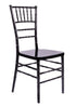 Chivari 100 Person Luxury Event Package:  Includes 100 Black Resin Steel Core Chiavari Chairs Plus 10 Round 72" Heavy Duty Banquet Folding Tables Plus a Banquet Table Cart PACK100CCRBSTEEL1072RD-T