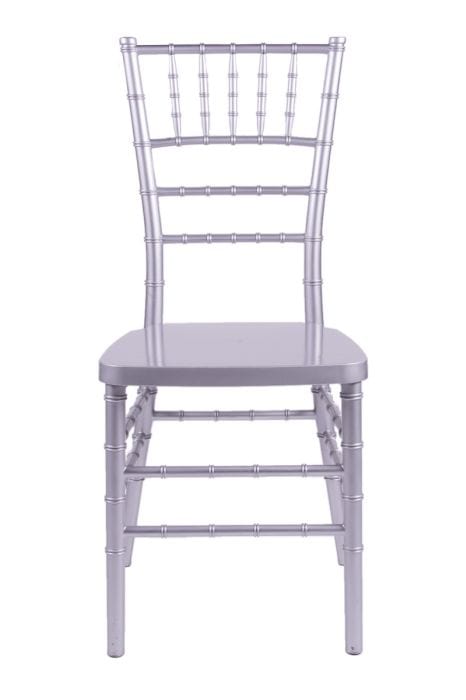 Chivari 100 Person Luxury Event Package:  Includes 100 Silver Resin Steel Skeleton™ Chiavari Chairs Plus 10 Round 72" Heavy Duty Banquet Folding Tables Plus a Banquet Table Cart PACK100CCRSSTEEL1072RD-T