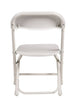 Chivari Kids White Folding Chair (Steel-Poly Chair) CFPW-KID-AX-T