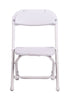 Chivari Kids White Folding Chair (Steel-Poly Chair) CFPW-KID-AX-T